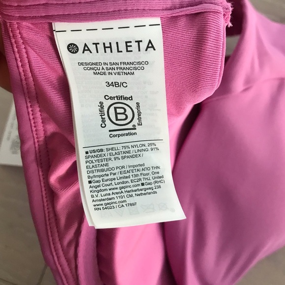 NWT Athleta Paradise Bra cup Bikini Top SZ 34 B/C - Picture 6 of 7